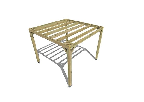 MA PERGOLA BOIS - Pergola bois - 3m x 3m - indépendante - sens largeur - livraison comprise - large