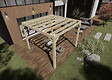 MA PERGOLA BOIS - Pergola bois - 3m x 3m - indépendante - sens largeur - livraison comprise - vignette