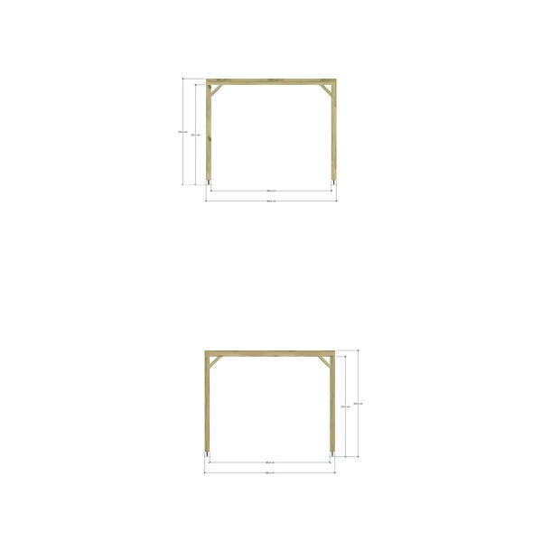 MA PERGOLA BOIS - Pergola bois - 3m x 3m - indépendante - sens largeur - livraison comprise - large