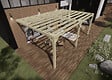 MA PERGOLA BOIS - Pergola bois - 6m x 4m - adossée - sens largeur - livraison comprise - vignette