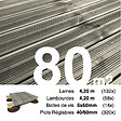 TERRASSEENBOIS - Kit complet terrasse Pin autoclave Gris pour 80 m² • Lames 4,2 m, lambourdes 4,2 m, plots réglables et visserie Inox • Livraison gratuite - vignette
