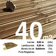 TERRASSEENBOIS - Kit terrasse Pin autoclave Marron pour 40 m² • Lames 4,8 m, lambourdes 4,2 m et visserie Inox - vignette