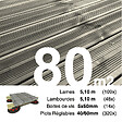 TERRASSEENBOIS - Kit complet terrasse Pin autoclave Gris pour 80 m² • Lames 5,1 m, lambourdes 5,1 m, plots réglables et visserie Inox • Livraison gratuite - vignette