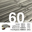 TERRASSEENBOIS - Kit complet terrasse Pin autoclave Gris pour 60 m² • Lames 4,2 m, lambourdes 4,2 m, plots réglables et visserie Inox • Livraison gratuite - vignette