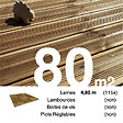 TERRASSEENBOIS - Planches de terrasse Pin autoclave Marron pour 80 m² • Longueur 4,8 m • Livraison gratuite - vignette
