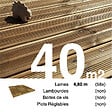 TERRASSEENBOIS - Planches de terrasse Pin autoclave Marron pour 40 m² • Longueur 4,8 m - vignette