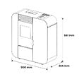 SANNOVER - Poêle à granulés Etanche Slim Astral 13,8 kW Noir Sannover - vignette