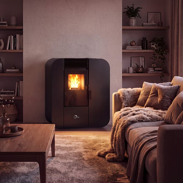 SANNOVER - Poêle à granulés Etanche Slim Astral 9,4 kW Noir Sannover - large
