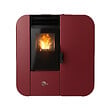 SANNOVER - Poêle à granulés Etanche Slim Astral 13,8 kW Bordeaux Sannover + Kit d'installation - vignette
