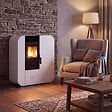 SANNOVER - Poêle à granulés Etanche Slim Astral 13,8 kW Blanc Sannover - vignette