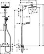 HANSGROHE - Colonne de douche Crometta S 240 EcoSmart chrome HANSGROHE 27268000 avec mitigeur thermostatique - vignette