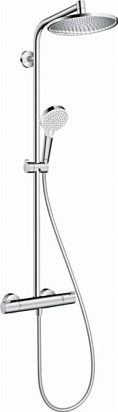 HANSGROHE - Colonne de douche Crometta S 240 EcoSmart chrome HANSGROHE 27268000 avec mitigeur thermostatique - large