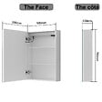 AICA SANITAIRE - Armoire Murale à 3 Étagères Salle de Bain Meuble de Rangement avec Miroir LED 3 Couleurs 70 x 13 x 50cm,Chêne - vignette