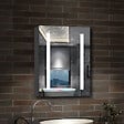 AICA SANITAIRE - Armoire Murale à 3 Étagères Salle de Bain Meuble de Rangement avec Miroir LED 3 Couleurs 70 x 13 x 50cm,Anthracite - vignette