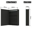 AICA SANITAIRE - Armoire Murale à 3 Étagères Salle de Bain Meuble de Rangement avec Miroir LED 3 Couleurs 70 x 13 x 50cm,Anthracite - vignette