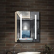 AICA SANITAIRE - Armoire Murale à 3 Étagères Salle de Bain Meuble de Rangement avec Miroir LED 3 Couleurs 70 x 13 x 40cm,Chêne - vignette