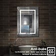 AICA SANITAIRE - Armoire Murale à 3 Étagères Salle de Bain Meuble de Rangement avec Miroir LED 3 Couleurs 70 x 13 x 40cm,Chêne - vignette