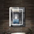 AICA SANITAIRE - Armoire Murale à 3 Étagères Salle de Bain Meuble de Rangement avec Miroir LED 3 Couleurs 70 x 13 x 40cm,Blanc - vignette