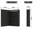AICA SANITAIRE - Armoire Murale à 3 Étagères Salle de Bain Meuble de Rangement avec Miroir LED 3 Couleurs 70 x 13 x 40cm,Anthracite - vignette