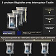AICA SANITAIRE - Armoire Murale à 3 Étagères Salle de Bain Meuble de Rangement avec Miroir LED 3 Couleurs 70 x 13 x 50cm,Chêne - vignette