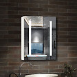 AICA SANITAIRE - Armoire Murale à 3 Étagères Salle de Bain Meuble de Rangement avec Miroir LED 3 Couleurs 70 x 13 x 50cm,Blanc - vignette