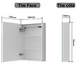 AICA SANITAIRE - Armoire Murale à 3 Étagères Salle de Bain Meuble de Rangement avec Miroir LED 3 Couleurs 70 x 13 x 50cm,Blanc - vignette