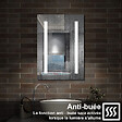 AICA SANITAIRE - Armoire Murale à 3 Étagères Salle de Bain Meuble de Rangement avec Miroir LED 3 Couleurs 70 x 13 x 50cm,Blanc - vignette