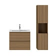 AICA SANITAIRE - AICA Ensemble de Meubles Salle de Bain avec Vasque 60cm, Meuble sous lavabo suspendu,Fonction soft-close,3 pièces Noyer - vignette