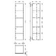 AICA SANITAIRE - AICA Ensemble de Meuble Double Vasque 120 cm Salle de Bain, Meuble sous lavabo suspendu,Fonction soft-close,4 pièces Noyer - vignette