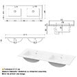 AICA SANITAIRE - AICA Ensemble de Meuble Double Vasque 120 cm Salle de Bain, Meuble sous lavabo suspendu,Fonction soft-close,2 pièces Noyer - vignette