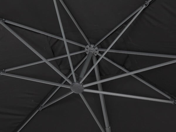 HABITAT ET JARDIN - Parasol de jardin déporté en aluminium "Sun 4" - 3 x 4 m - Noir - large