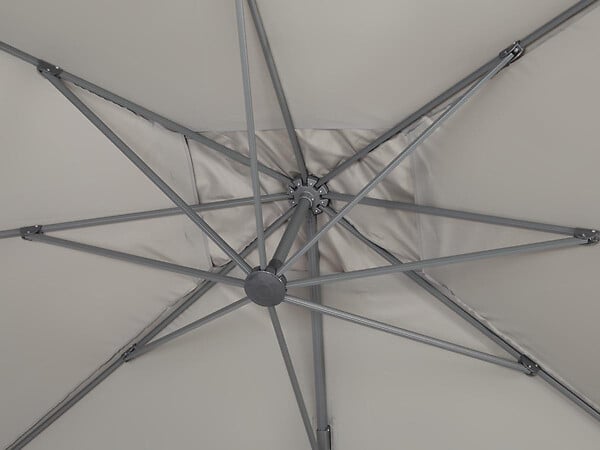 HABITAT ET JARDIN - Parasol de jardin déporté en aluminium "Sun 4" - 3 x 4 m - Gris - large