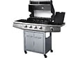 HABITAT ET JARDIN - Barbecue gaz avec LED "Bingo 5" - 5 Brûleurs dont 1 latéral - 15.2kW + Housse protection - Argenté - vignette