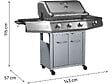 HABITAT ET JARDIN - Barbecue Gaz "Bingo 4" - 4 brûleurs dont 1 latéral - 14kW + Housse protection - Argenté - vignette