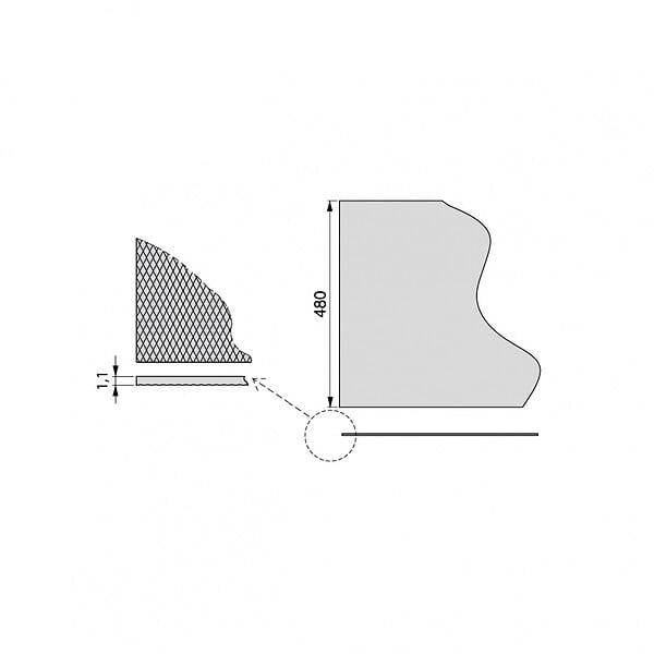EMUCA - Tapis antidérapant pour tiroir, Minirhomb, longueur 20m x 480mm, plastique, Gris antracite - large