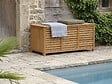 HABITAT ET JARDIN - Coffre de jardin en bois "Macao" - 130 x 64 x 60 cm - Marron - vignette