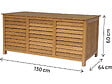 HABITAT ET JARDIN - Coffre de jardin en bois "Macao" - 130 x 64 x 60 cm - Marron - vignette