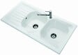 VILLEROY & BOCH - Evier 2 bacs WINDSOR PLUS - Dimensions : 120x 60 cm - En céramique - Blanc brillant - Avec égouttoir - VILLEROY ET BOCH - vignette