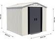 HABITAT ET JARDIN - Abri de jardin en métal "Nebraska" - 4,12 m² - Gris - vignette
