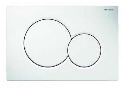 GEBERIT - Plaque de déclenchement blanche pour bâti-support Sigma01 - Sigma 01 Blanc alpin - large