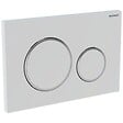 GEBERIT - Plaque de déclenchement pour rinçage double touche - Sigma20 - Plaque et touches : blanc - Anneaux design : chromé brillant - Matière synthétique - vignette