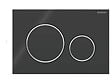 GEBERIT - Plaque de déclenchement pour rinçage double touche - Sigma20 - Plaque et touches : blanc - Anneaux design : chromé brillant - Matière synthétique - vignette