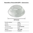 KLASIKA GARDEN - Rondelles d’étanchéité + vis autoperceuses M5 x 40 mm pour plaques polycarbonate et ondulées, bronze, lot de 50 - vignette