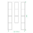 KLASIKA GARDEN - Kit de carrés potagers pour serre de 2,35 à 2,5 m de large, longueur 4 m – 11 bacs en acier galvanisé, 20 cm - vignette