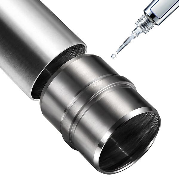 AICA SANITAIRE - Connecteur de main courante et 5 tubes, inox 304, manchon de raccordement droit - AICA raccord de garde-corps Modèle L5-BS - large