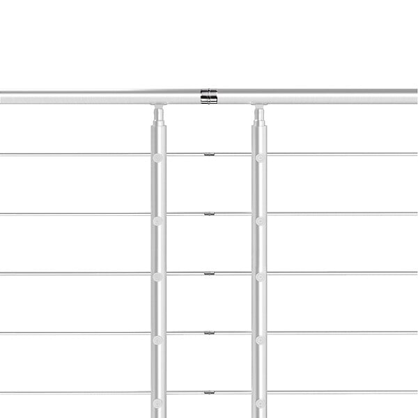 AICA SANITAIRE - Connecteur de main courante et 5 tubes, inox 304, manchon de raccordement droit - AICA raccord de garde-corps Modèle L5-BS - large