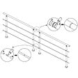 AICA SANITAIRE - Connecteur de main courante et 3 tubes, inox 304, manchon de raccordement droit - AICA raccord de garde-corps Modèle L3-BS - vignette