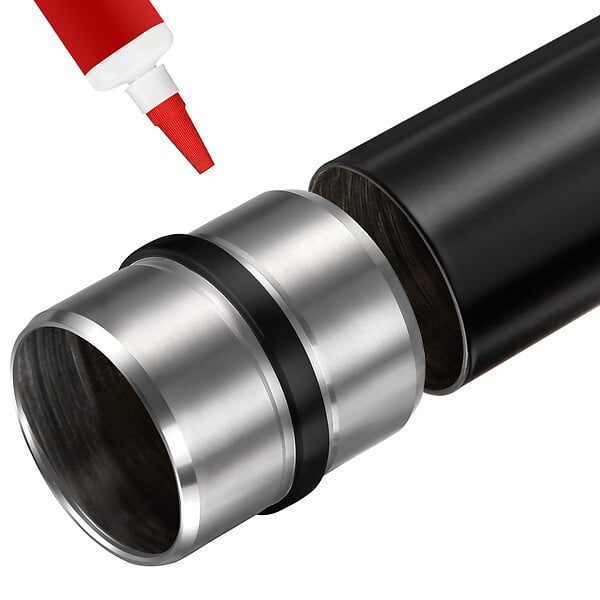 AICA SANITAIRE - Connecteur de main courante, inox 304, manchon de raccordement droit - AICA raccord de main courante Modèle FL-B - large