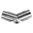 AICA SANITAIRE - Connecteur de main courante, inox 304, angle réglable, manchon de raccordement - AICA raccord de main courante argent Modèle FH-BS - vignette
