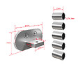 AICA SANITAIRE - Connecteur de main courante en aluminium, kit de fixation murale - AICA raccord de garde-corps argent Modèle FW-MS - vignette